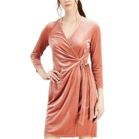 BRAND NEW ANNE KLEIN WOMEN'S VELVET SHORT  LONG SLEEVE SHEATH DRESS - Picture 1 of 14